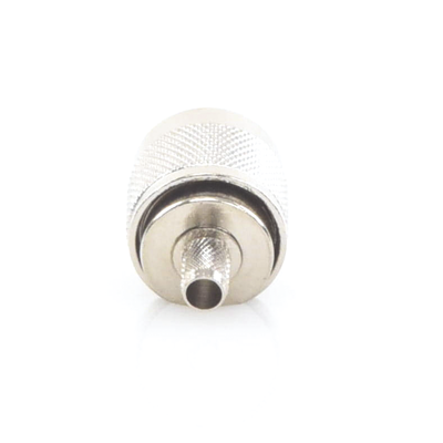Conector N Macho para 75 Ohm de Anillo Plegable para cable RG-59, Niquel/ Oro /Teflón.