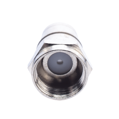 Conector F Macho Plegable, Con PIN para Cable RG-59, Cuerpo de Bronce Niquelado.