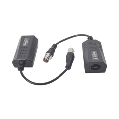 Kit EXTENSOR IP por cable CABLE COAXIAL para distancias de HASTA 200 m / REUTILIZA EL CABLEADO EXISTENTE PARA CONECTAR CÁMARAS IP / No Requiere Energía / Transmisión en Tiempo Real / Protección Contra Sobretensiones Incorporada