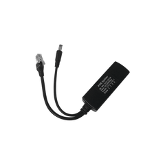 Cable divisor PoE pasivo de 48-55 Vcc @ 12 Vcc, 2 A. Aplicaciones como adaptar micrófonos en cámaras IP