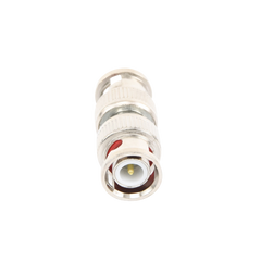 Adaptador tipo barril para 75 Ohm, de conector BNC macho a BNC macho, Níquel/ Oro/ Teflón.