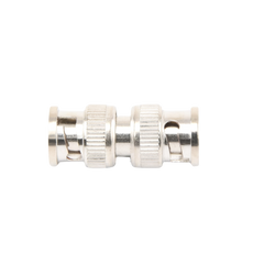 Adaptador tipo barril para 75 Ohm, de conector BNC macho a BNC macho, Níquel/ Oro/ Teflón.