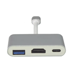 Adaptador Multipuerto USB-C 3.1 A HDMI 4K / USB 3.0 / USB – C /  Alta Velocidad de Transmisión de Datos / Admite Carga Rápida (PD) en el Puerto USB – C