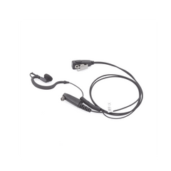Micrófono - audífono de gancho ajustable al oído cable con resorte con conector multipin para HYTERA y TELOX