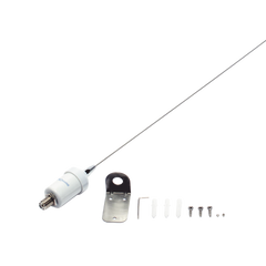 Antena Marina VHF / Látigo Acero Inoxidable / 156-163 MHz / 3.5 dBi / Cable 4.5 m (14.8 ft) / PL-259 / Montaje en L / Exterior