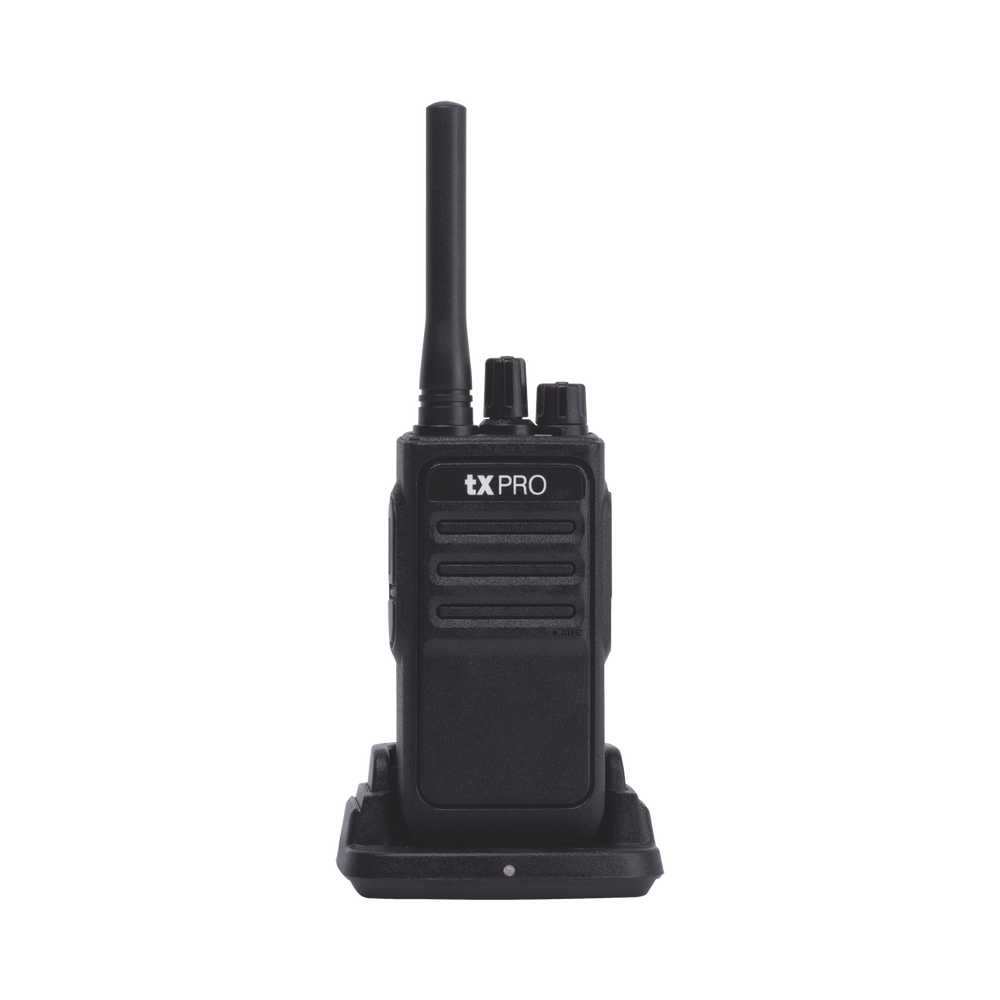 Radio Portátil Analógico UHF 400-470 MHz / 2W / 16 Canales / VOX Manos Libres / Batería 6-8 hrs / CTCSS/DCS / 161 g (5.68 oz)