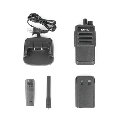 Radio Portátil UHF 400-470 MHz, 16 canales, 2 Watts de potencia. Comunicación Clara en su Negocio