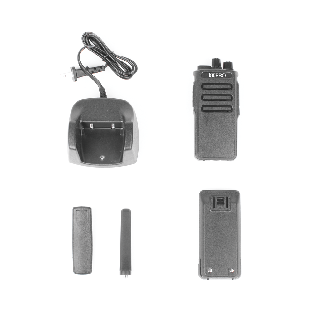 Radio Portátil Analógico VHF 136-174 MHz / 5W / 16 Canales / Scrambler / Batería 2500 mAh / VOX