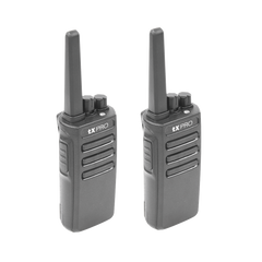 Par Radios Portátiles Analógicos UHF 400-470 MHz / 5W / 16 Canales / Scrambler / Preconfigurados