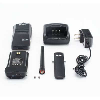 Radio Portátil Digital DMR y analógico  en la banda VHF 136-174 MHz, 64CH y Cifrado de seguridad en Digital.