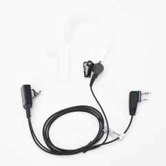 Micrófono - audífono de tubo acústico transparente de grado médico con conector de dos pines para ICOM