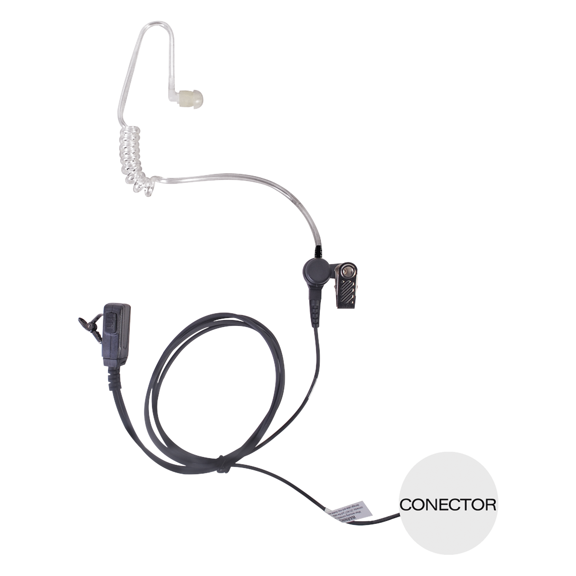 Micrófono - audífono de tubo acústico transparente de grado médico con conector de 3.5mm para KENWOOD Y ABELL