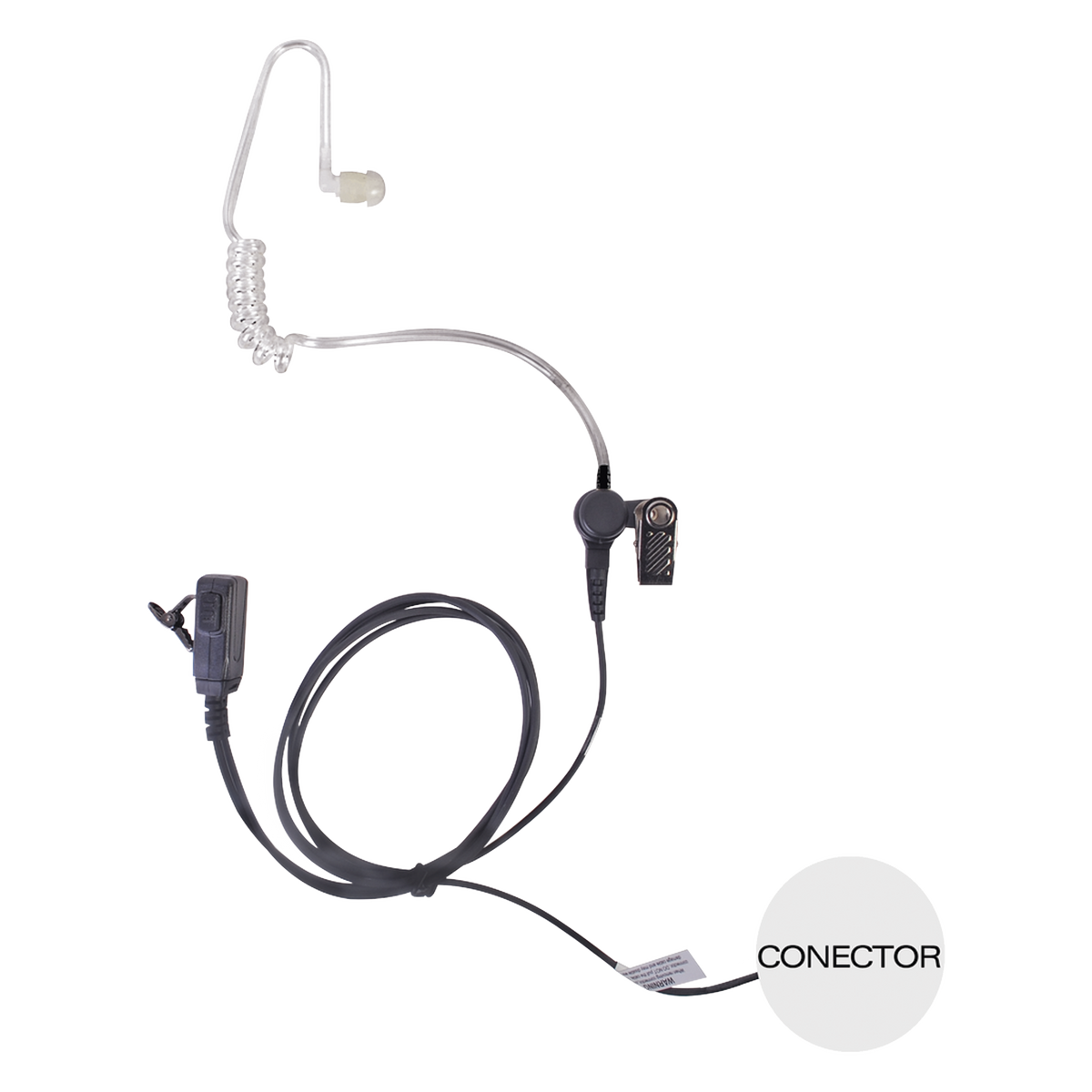 Micrófono - audífono de tubo acústico transparente de grado médico con conector de 3.5mm para KENWOOD Y ABELL