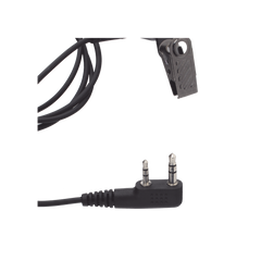 Micrófono - audífono de tubo acústico transparente de grado médico con conector de dos pines para KENWOOD Y TXPRO