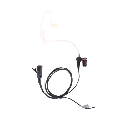 Micrófono - audífono de tubo acústico transparente de grado médico con conector de dos pines para KENWOOD Y TXPRO