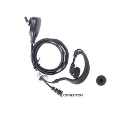 Micrófono - audífono de solapa ajustable al oído para  TC-500/ 518/ 600/ 610/ 700 y radios GP300/ PRO2150/ P110/ GP350/ SP-10/ PRO3150/ EP450/ EP350/ MAG ONE/ R2 / DEP250
