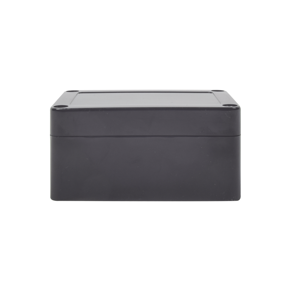 Gabinete Plástico Negro para Exterior (IP65) de 100 x 68 x 50 mm Cierre por Tornillos.