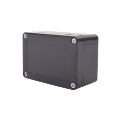 Gabinete Plástico Negro para Exterior (IP65) de 100 x 68 x 50 mm Cierre por Tornillos.