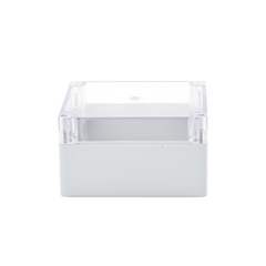 Gabinete Plástico para Exterior (IP65) de 160 x 160 x 90 mm Cierre por Tornillos Tapa Transparente.