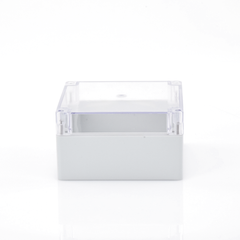 Gabinete Plástico para Exterior (IP65) de 160 x 160 x 90 mm Cierre por Tornillos Tapa Transparente.