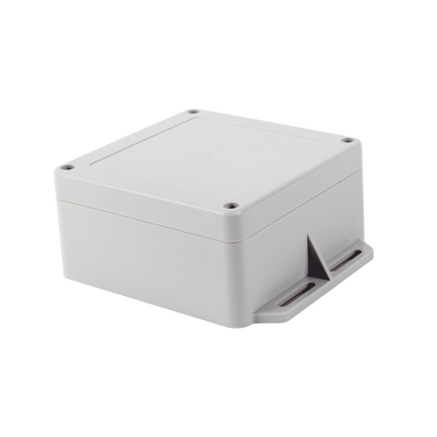 Gabinete Plástico Gris para Exterior (IP65) de 120 x 120 x 60 mm Cierre por Tornillos.