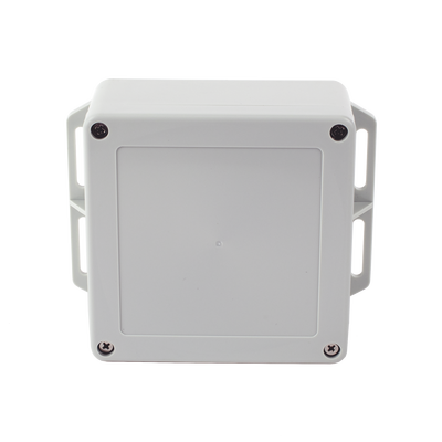 Gabinete Plástico Gris para Exterior (IP65) de 120 x 120 x 60 mm Cierre por Tornillos.