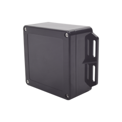 Gabinete Plástico Negro para Exterior (IP65) de 120 x 120 x 60 mm Cierre por Tornillos.