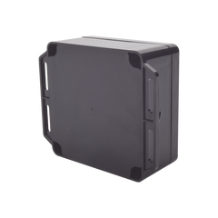 Gabinete Plástico Negro para Exterior (IP65) de 120 x 120 x 60 mm Cierre por Tornillos.