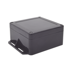 Gabinete Plástico Negro para Exterior (IP65) de 120 x 120 x 60 mm Cierre por Tornillos.