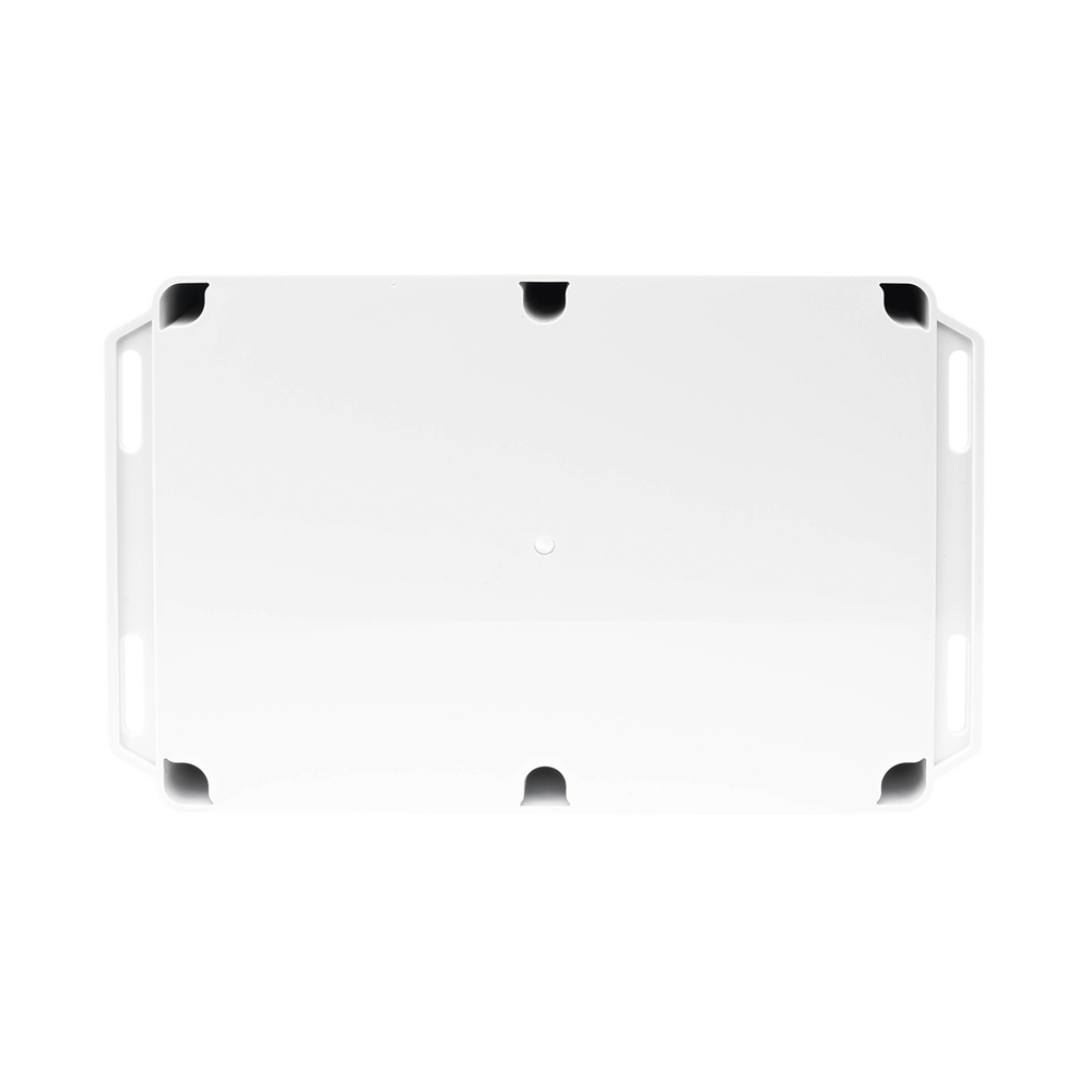 Gabinete Plástico para Exterior (IP65) de 160 x 220 x 100 mm Cierre por Tornillos Metálicos. Tiene Orejas para instalación a muro.