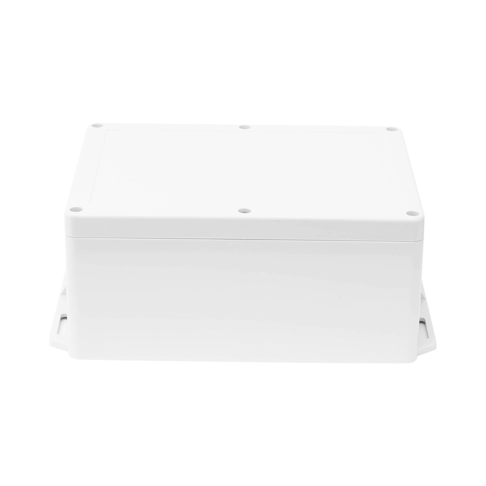 Gabinete Plástico para Exterior (IP65) de 160 x 220 x 100 mm Cierre por Tornillos Metálicos. Tiene Orejas para instalación a muro.