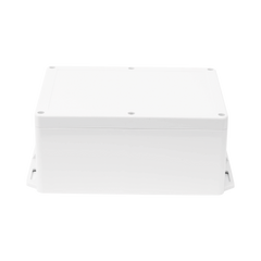 Gabinete Plástico para Exterior (IP65) de 160 x 220 x 100 mm Cierre por Tornillos Metálicos. Tiene Orejas para instalación a muro.