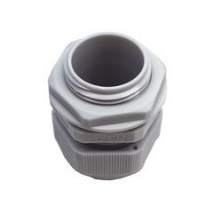 Conector Plástico Blanco Tipo Glándula para Rosca NPT 1"