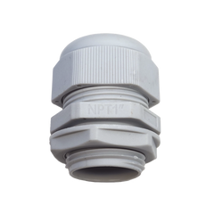 Conector Plástico Blanco Tipo Glándula para Rosca NPT 1"