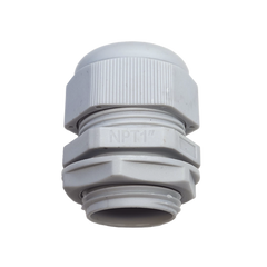Conector Plástico Blanco Tipo Glándula para Rosca NPT 1"