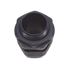 Conector Plástico Negro Tipo Glándula para Rosca NPT 1"