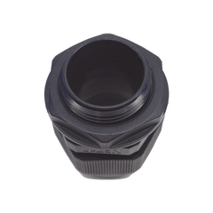 Conector Plástico Negro Tipo Glándula para Rosca NPT 1"