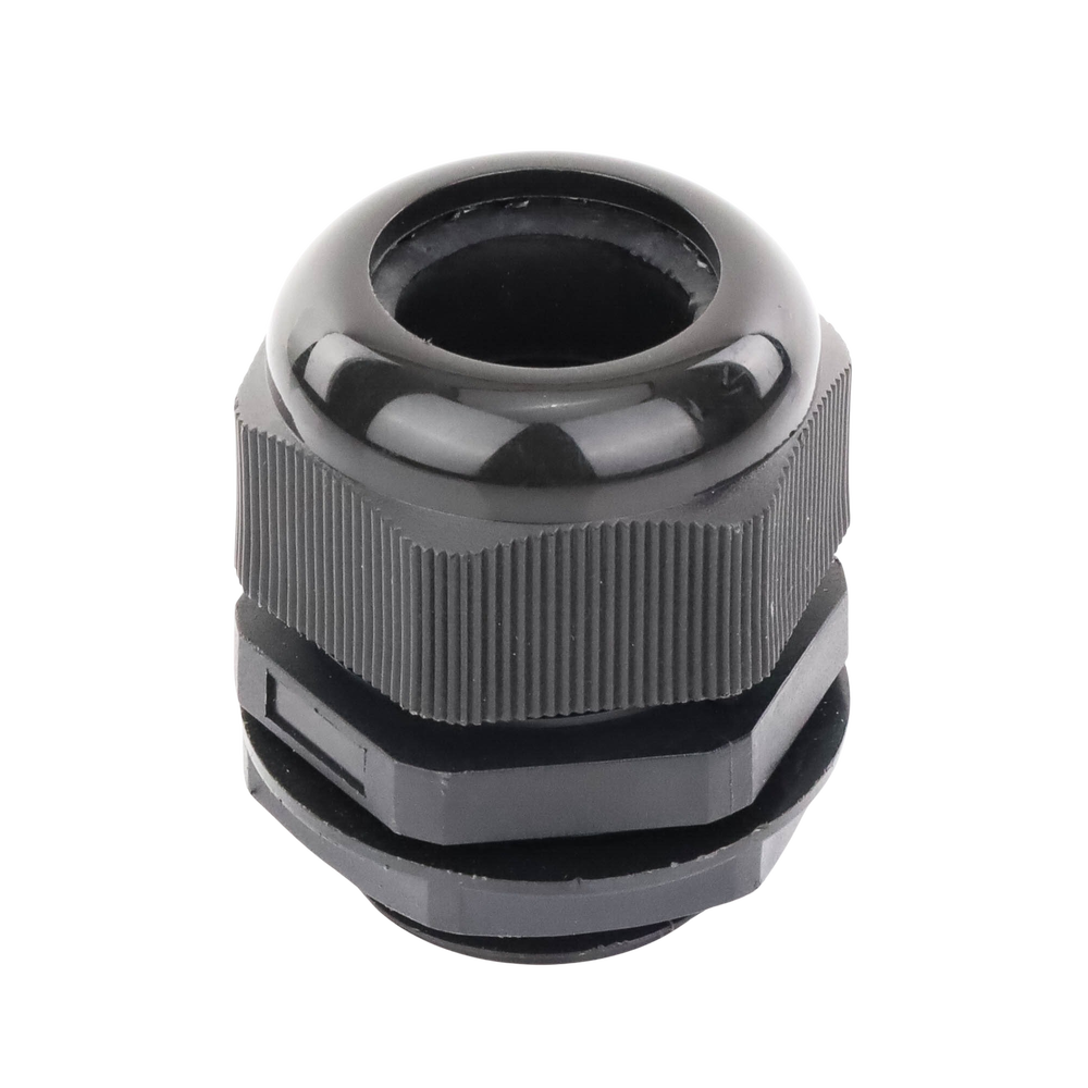 Conector Plástico Negro Tipo Glándula para Rosca NPT 1"