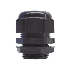 Conector Plástico Negro Tipo Glándula para Rosca NPT 1"