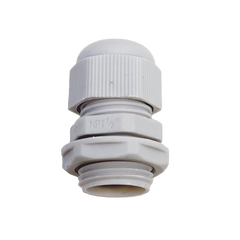 Conector Plástico Blanco Tipo Glándula para Rosca NPT 1/2"