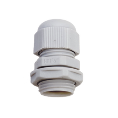 Conector Plástico Blanco Tipo Glándula para Rosca NPT 1/2"