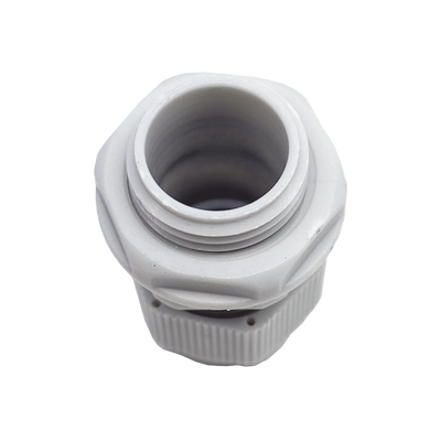 Conector Plástico Blanco Tipo Glándula para Rosca NPT 1/2"