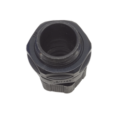 Conector Plástico Negro Tipo Glándula para Rosca NPT 1/2"
