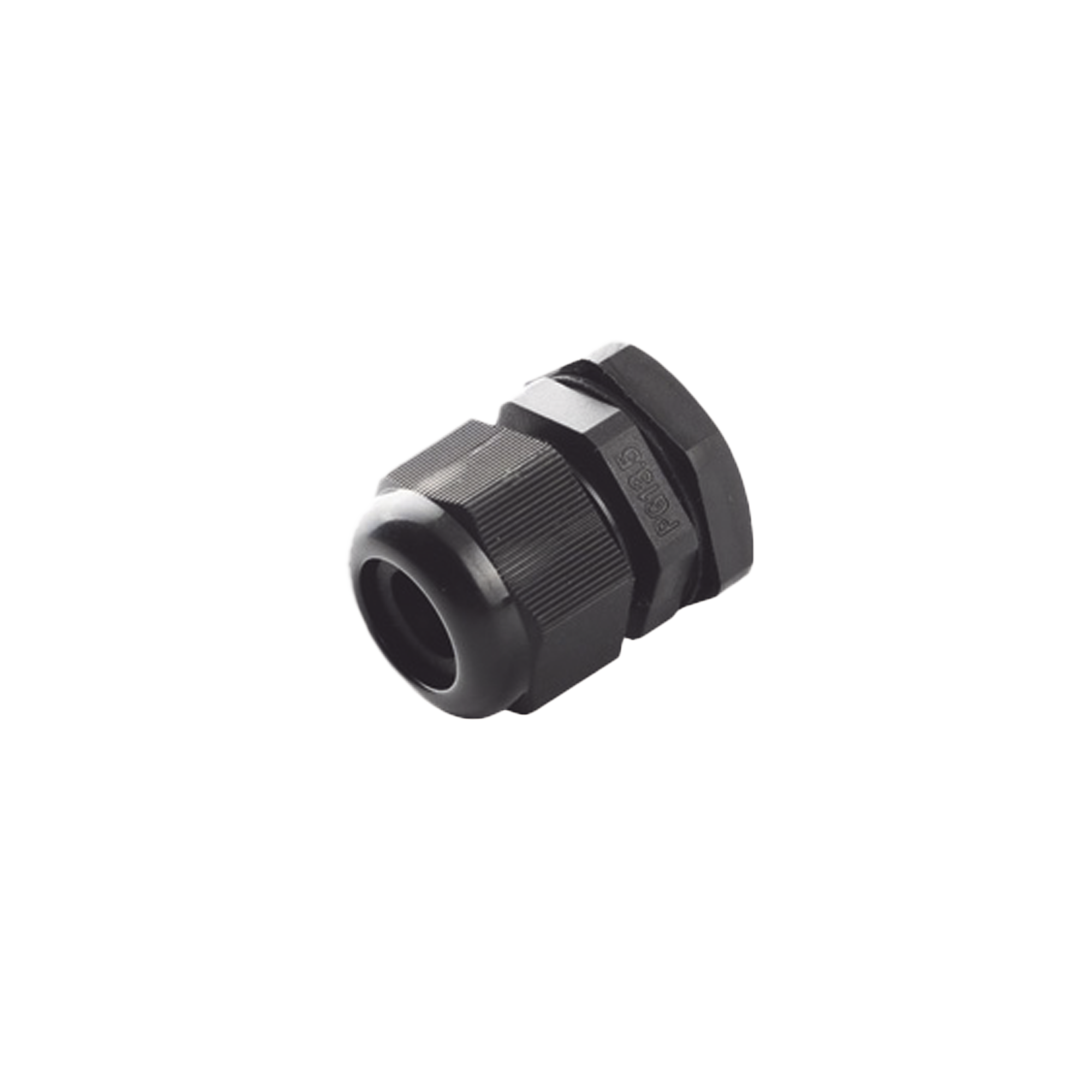 Conector Plástico Negro Tipo Glándula, para Cable de 6 a 12 mm de Diámetro.