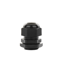 Conector Plástico Negro Tipo Glándula para Cable de 10 a 14 mm de Diámetro.