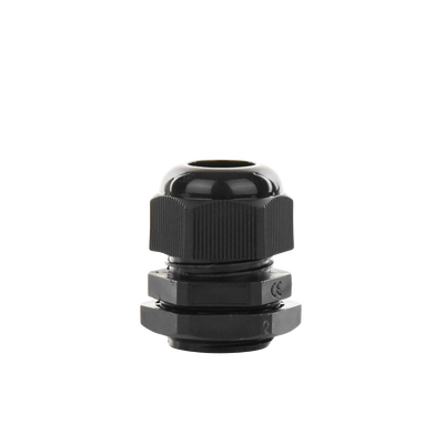 Conector Plástico Negro Tipo Glándula para Cable de 10 a 14 mm de Diámetro.