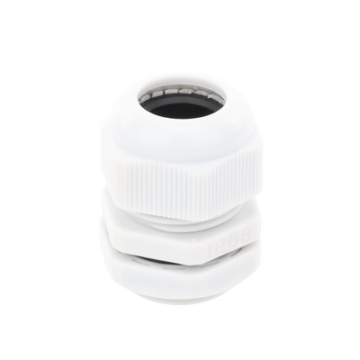 Conector Plástico Blanco Tipo Glándula para Rosca NPT 3/4"