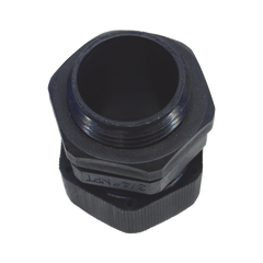 Conector Plástico Negro Tipo Glándula para Rosca NPT 3/4"