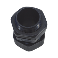 Conector Plástico Negro Tipo Glándula para Rosca NPT 3/4"