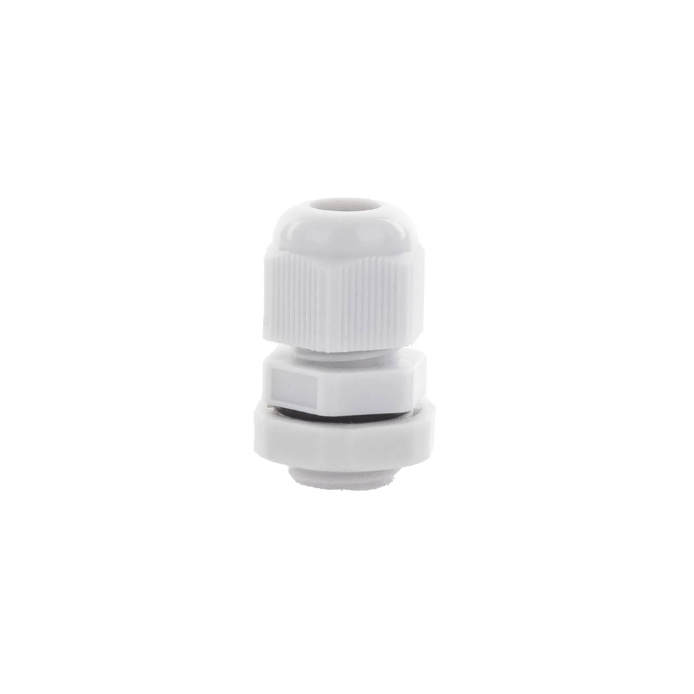 Conector Plástico Gris  Tipo Glándula para Cable de 3.5 a 6 mm de Diámetro.